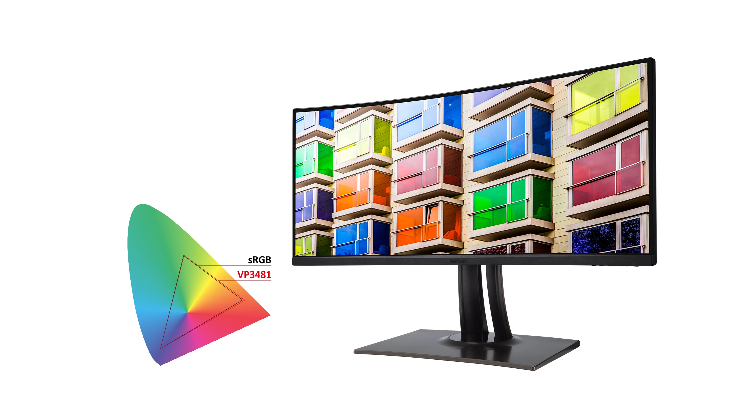 ViewSonic VP3481 34” 100% sRGB Ergonomic Professional Monitor